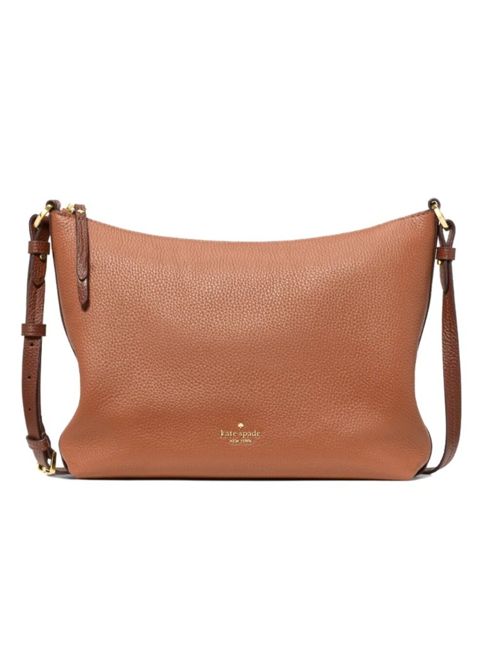 New Kate Spade Lenox Large Crossbody Bag Pebble Leather Warm Gingerbread
